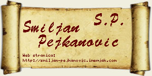 Smiljan Pejkanović vizit kartica